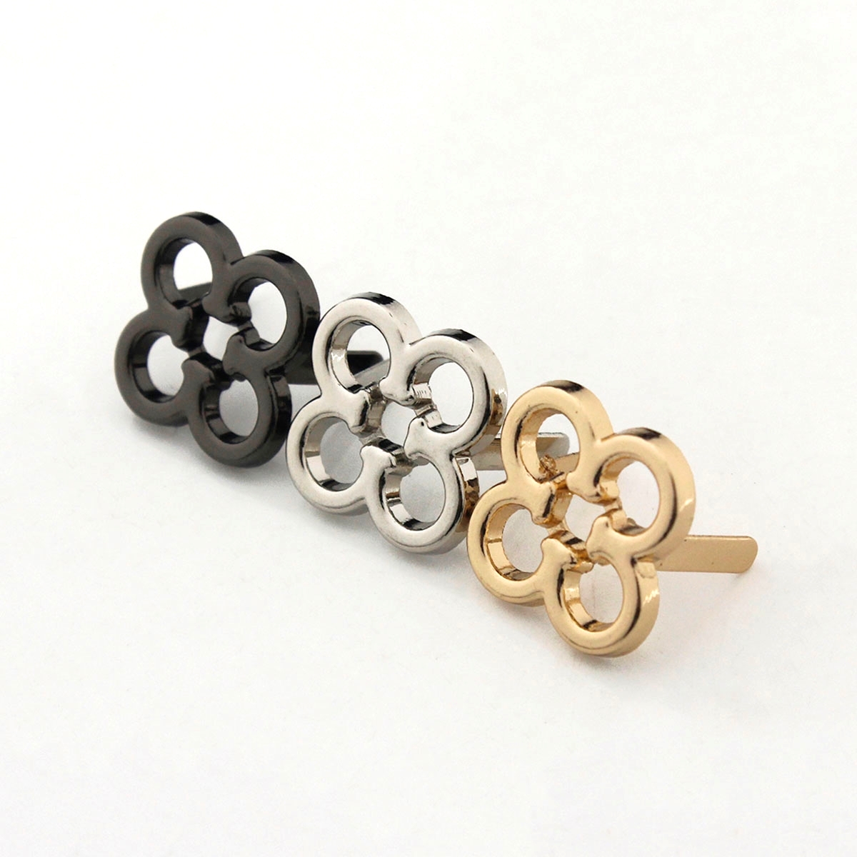 Leatherwork Flowers - 2pcs Metal Flower Shape Decorated Buckle