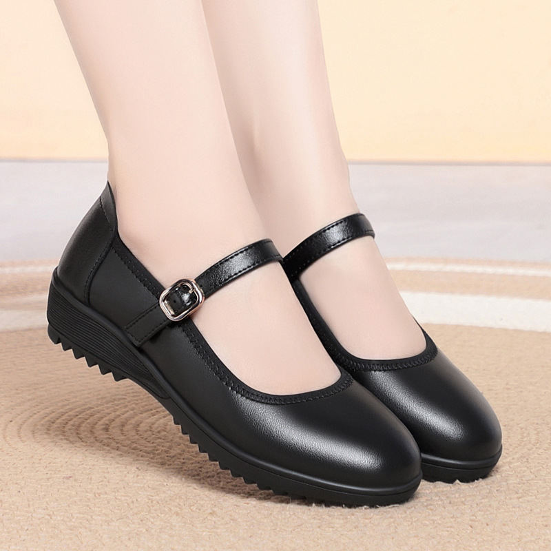 Leather Work Flats Women - Quality Breathable Comfortable Genuine Leather Shoes
