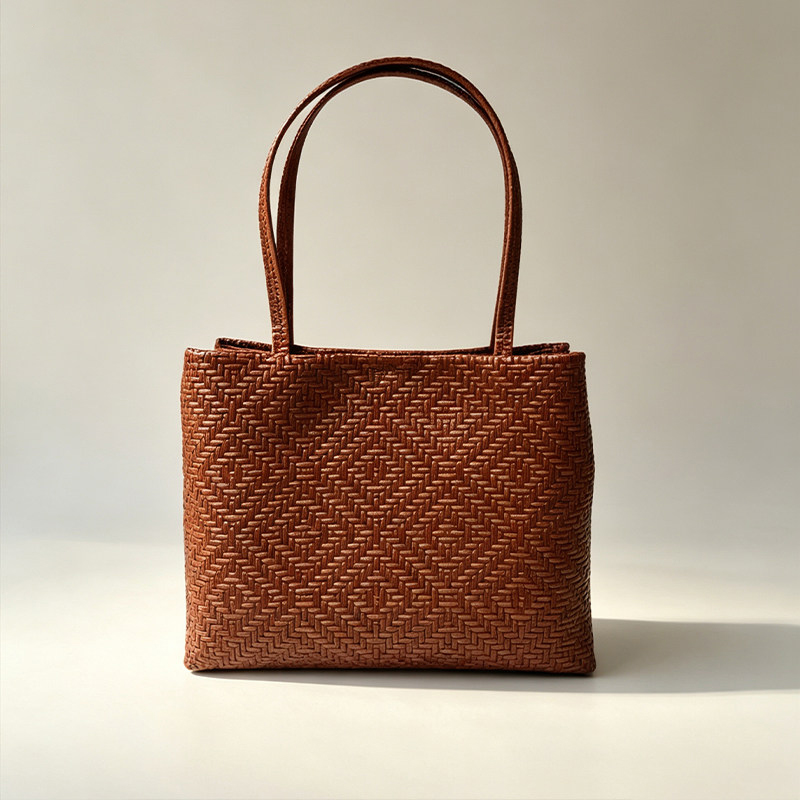 Leatherwork Workshop - Mendy Genuine Leather Woven Pirnt Grain