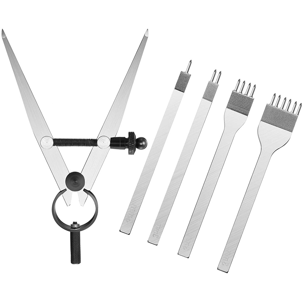 Wing Divider Stitch - Leather Chisel Set, Prong Diamond Lacing