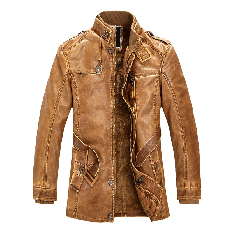 Leatherwork Workshop - Autumn Motorbike Jacket Men's Stand Collar