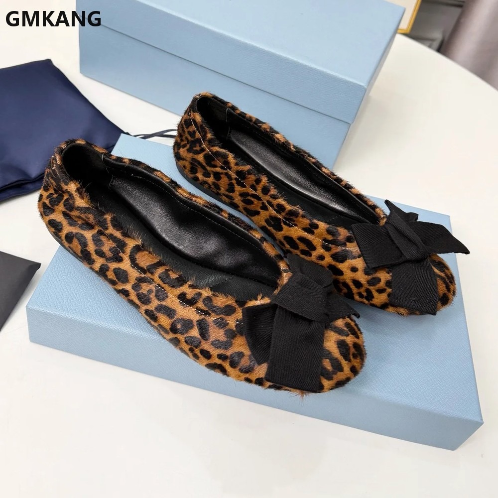 Women's Ballet Flats Bow Pleat - Leather Work Flats Women recension och pris