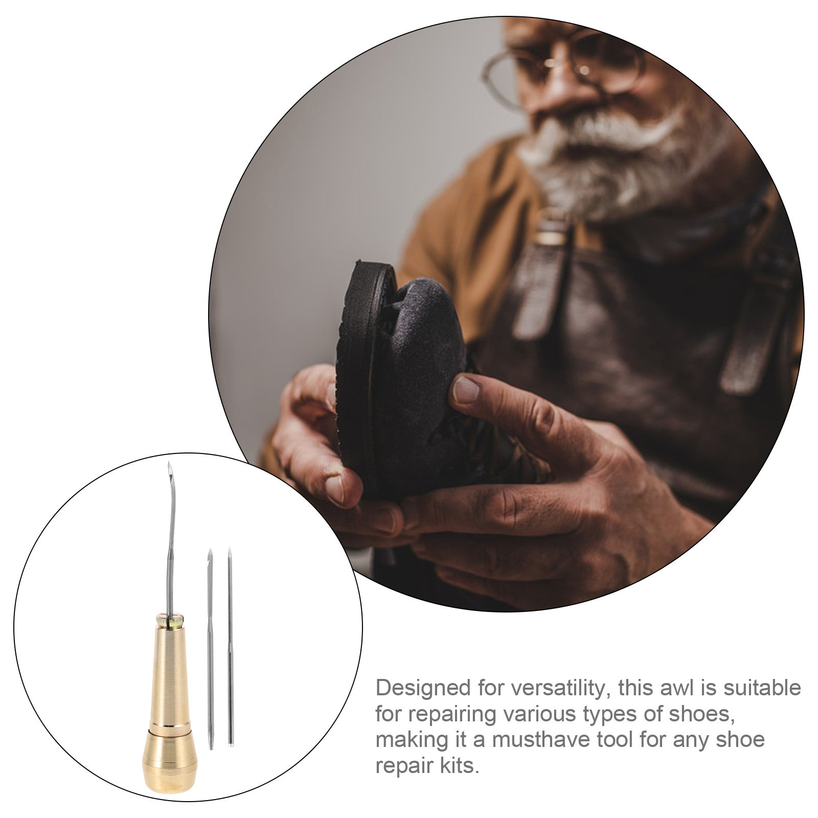 1Set Awl Needle Tool for Shoe  - Leatherwork Awl recension och pris