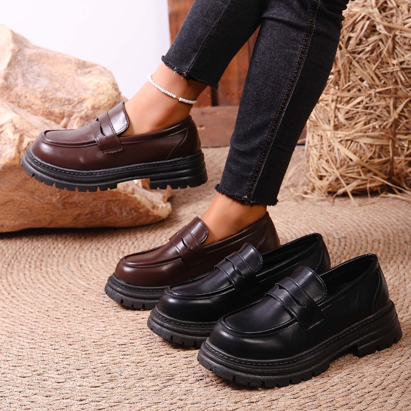 Women's Brown Leather Loafers  - Leather Work Flats Women recension och pris