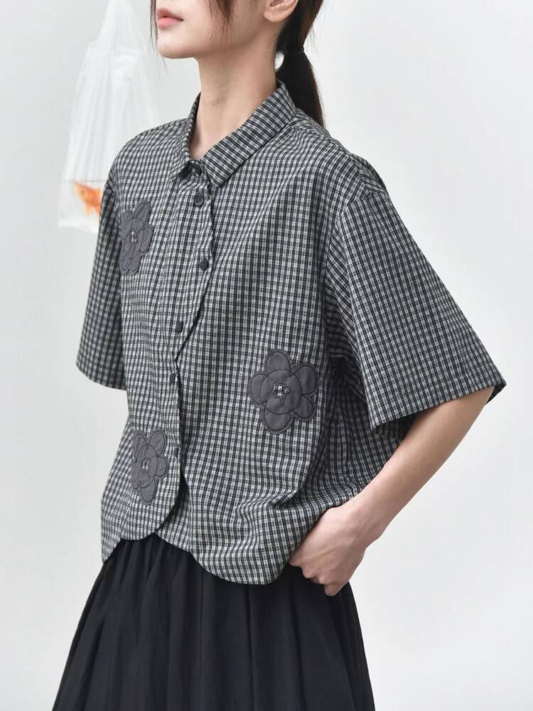 Green Plaid Women Flower Patch - Leatherwork Flowers recension och pris
