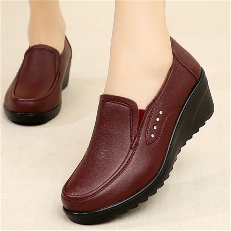 New Spring Women's Shoes Fashi - Leather Work Flats Women recension och pris