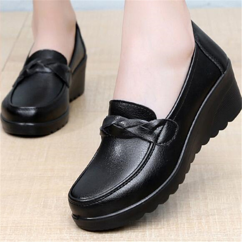 New Spring Women's Shoes Fashi - Leather Work Flats Women recension och pris