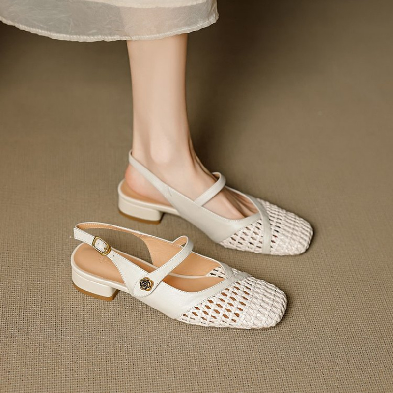 Women's Closed Toe Sandals Wov - Leather Work Flats Women recension och pris