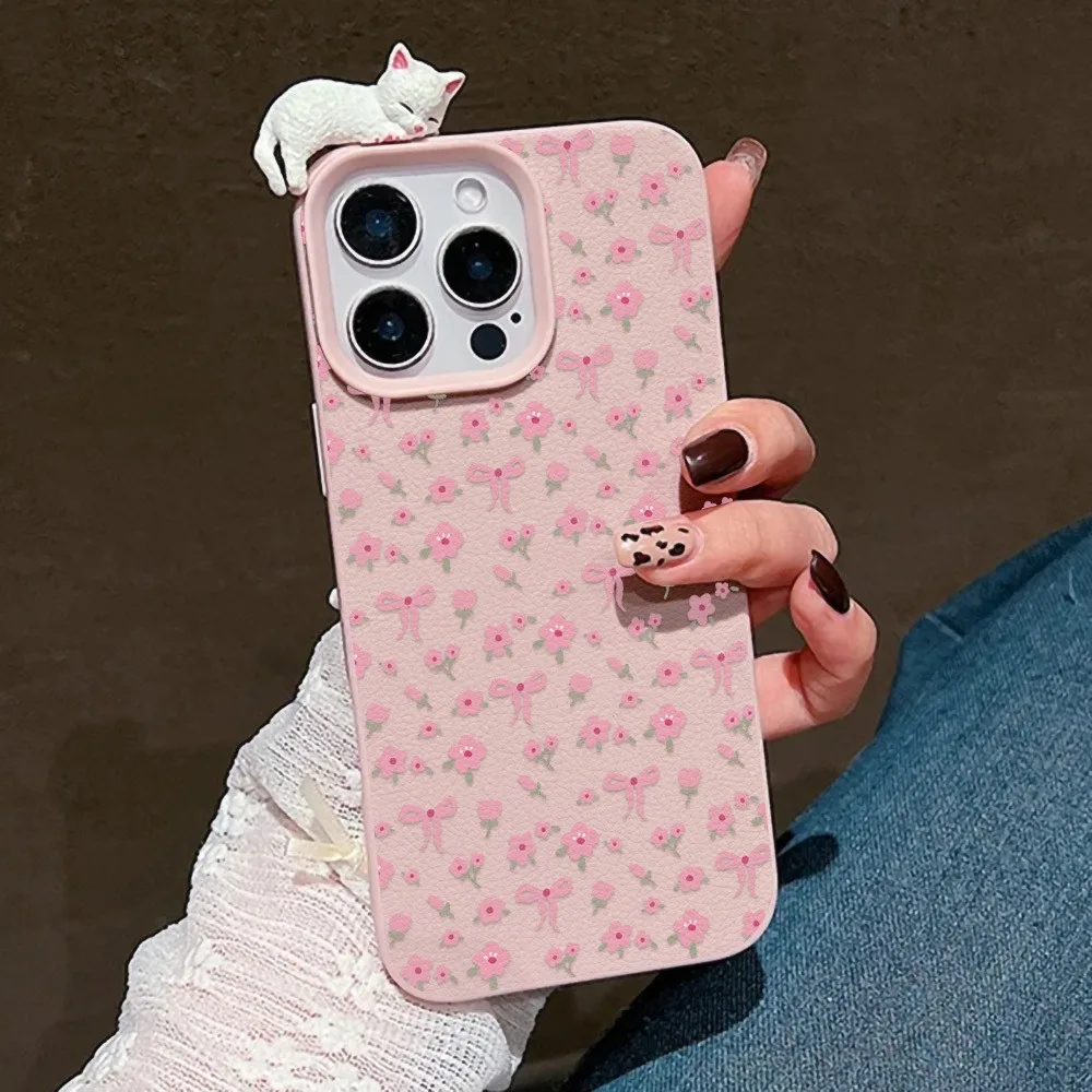 Cute Bow Flower With 3D Cute C - Leather X recension och pris