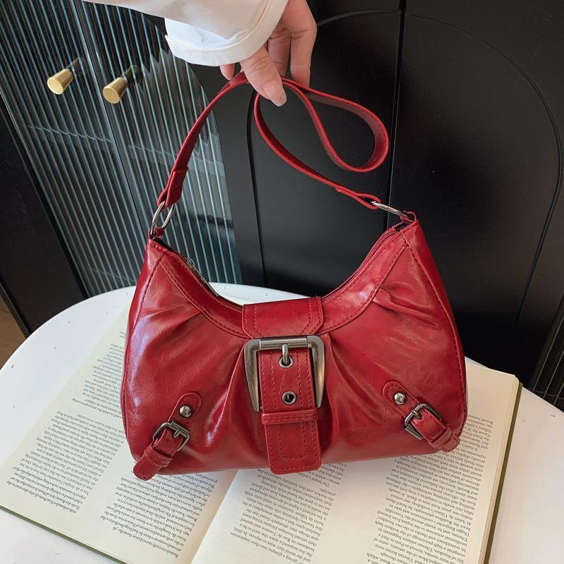 Y2K Retro Pleated Leather Shou - Leatherwork Workshop recension och pris
