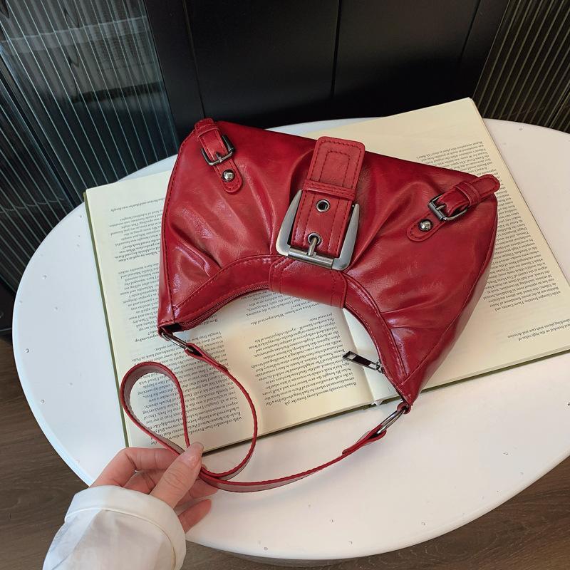Y2K Retro Pleated Leather Shou - Leatherwork Workshop recension och pris