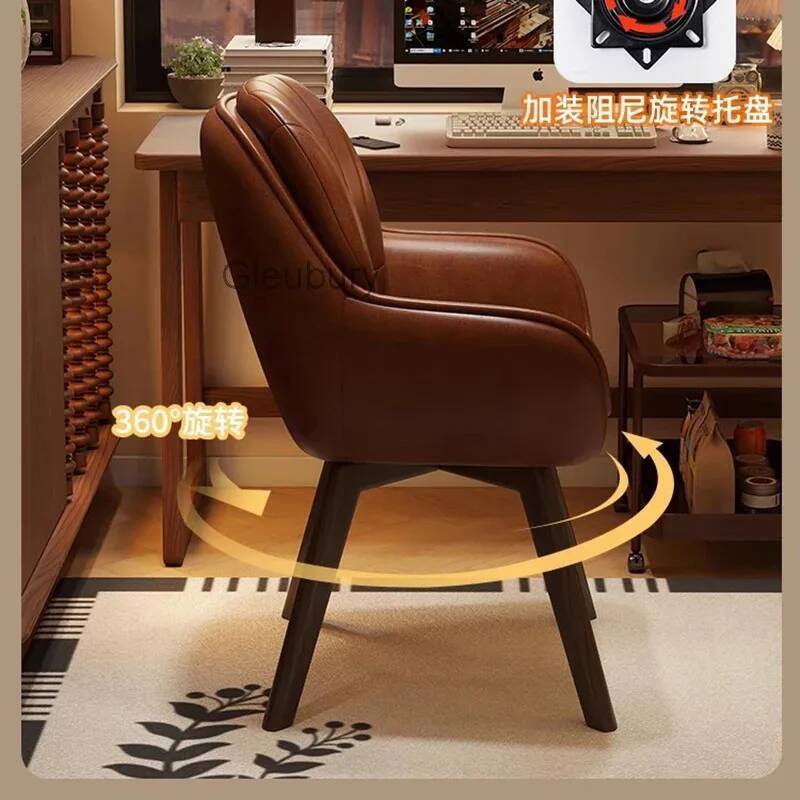Leather Vintage Computer Chair - Leatherwork Table recension och pris