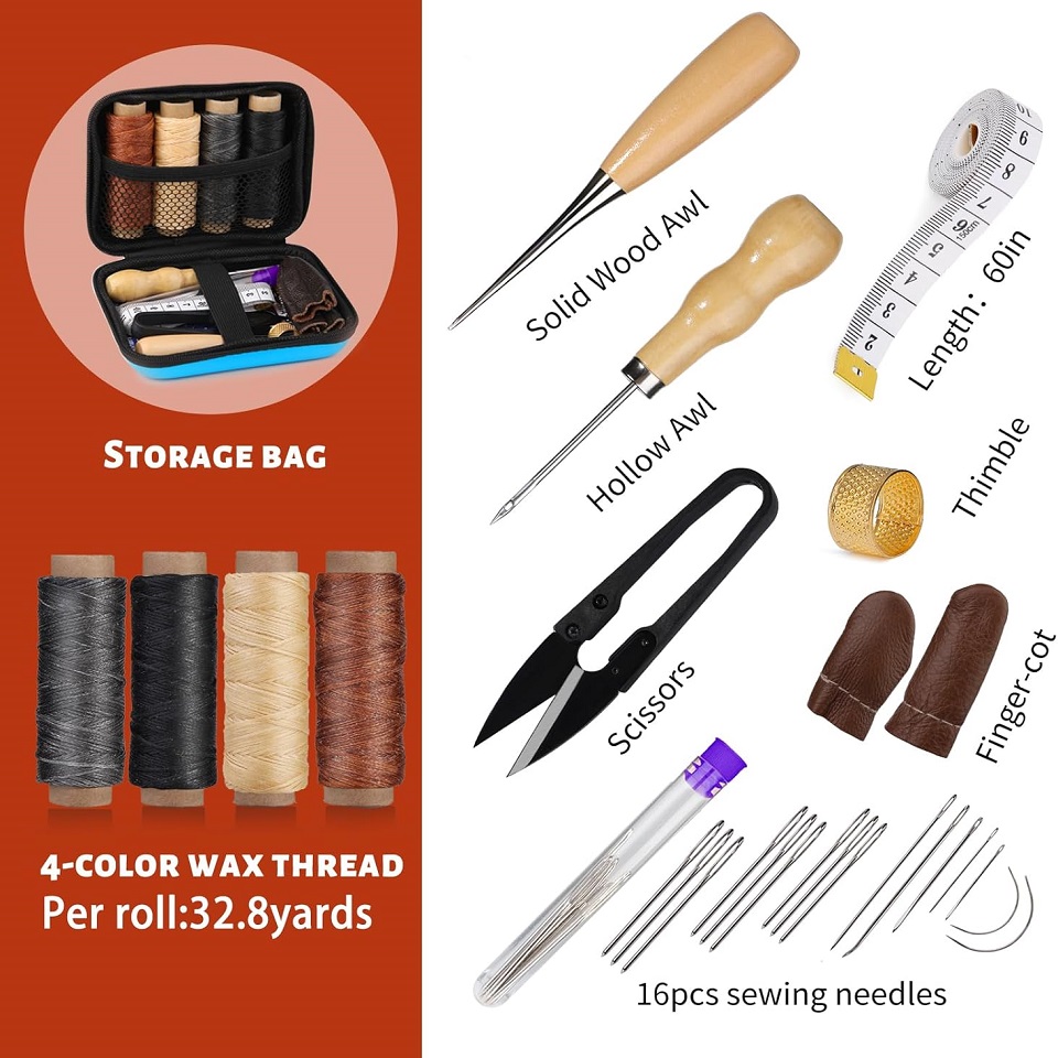 BUDDUR Leather Sewing Tools Ki - Leatherwork Awl recension och pris