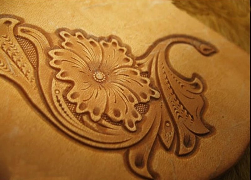 Leather Engraving Emboss Stamp - Leatherwork Flowers recension och pris