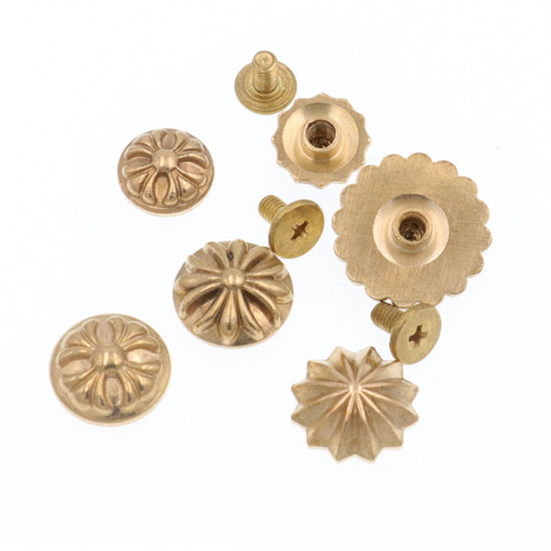 5Pcs Brass Strap Rivets Flower - Leatherwork Flowers recension och pris