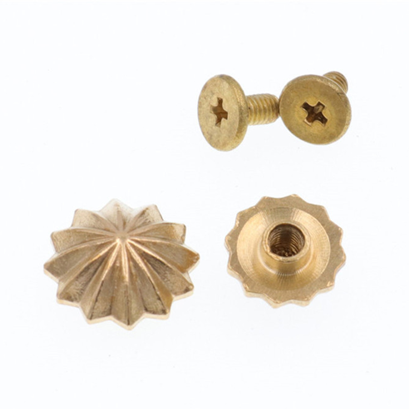 5Pcs Brass Strap Rivets Flower - Leatherwork Flowers recension och pris
