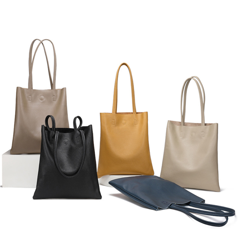 Genuine Leather Tote Bag Casua - Leatherwork Workshop recension och pris
