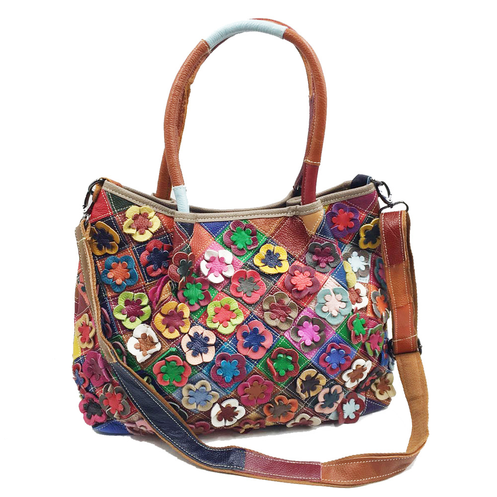 Oversized Female Genuine Leath - Leatherwork Flowers recension och pris