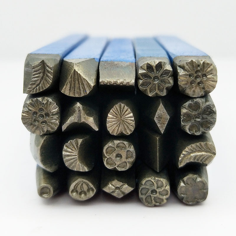 DIA 5.5mm 20pcs DIY Stamp Work - Leatherwork Flowers recension och pris