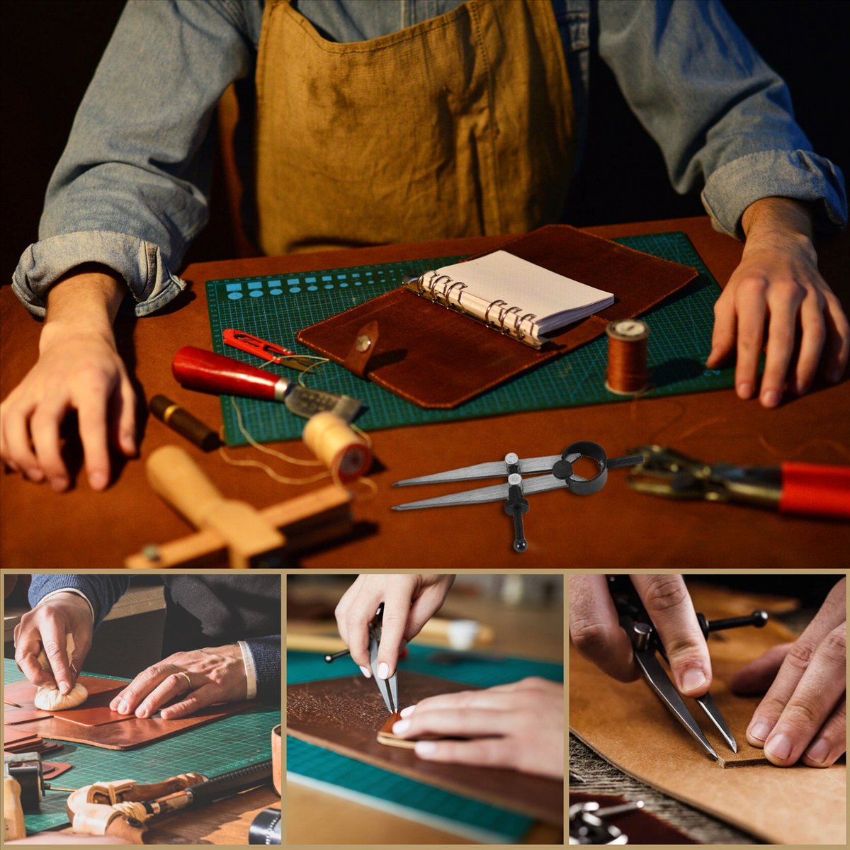 BUY A1750ZLeather Chisel Set,  - Wing Divider Stitch recension och pris