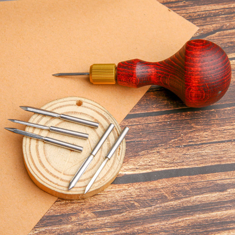 1Set DIY Leather Punch Awl Woo - Leather Punch Revolving recension och pris