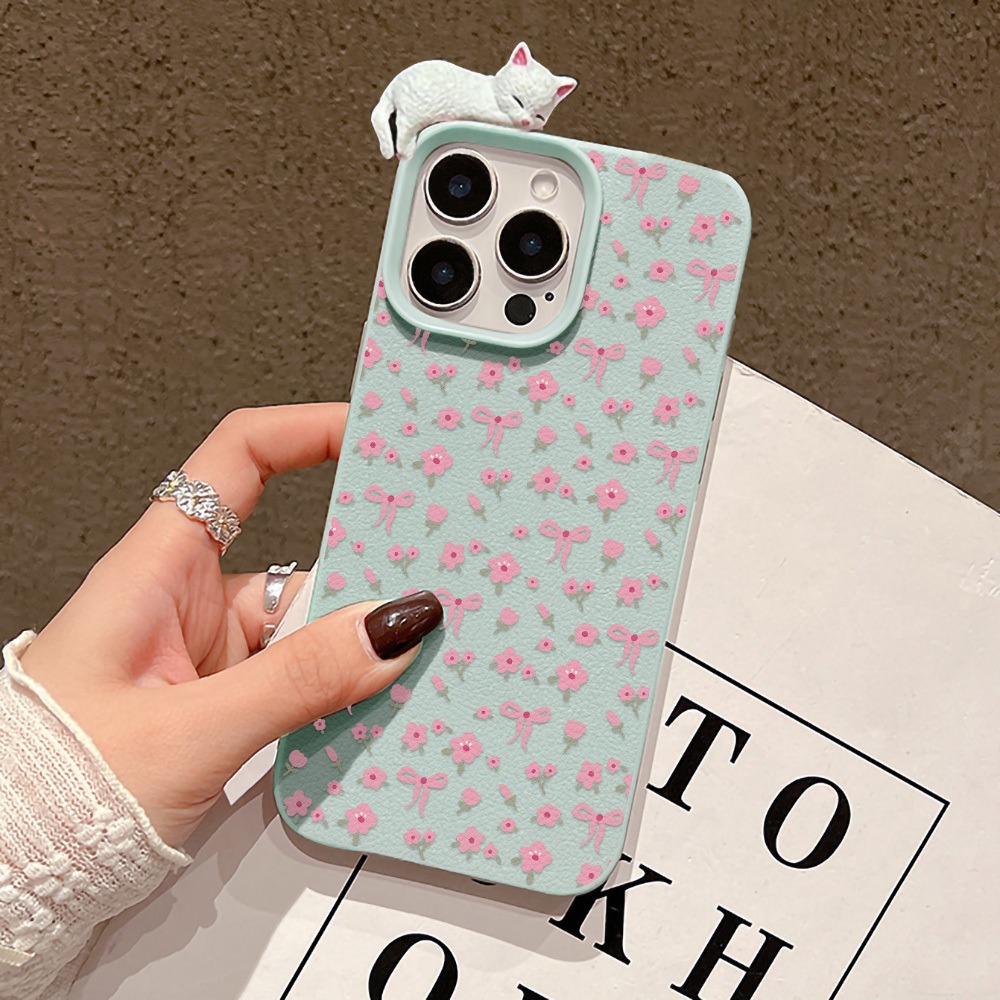 Cute Bow Flower With 3D Cute C - Leather X recension och pris