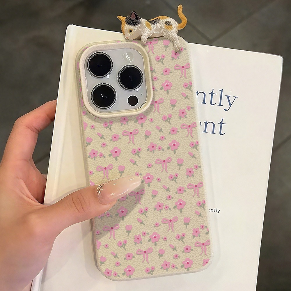Cute Bow Flower With 3D Cute C - Leather X recension och pris