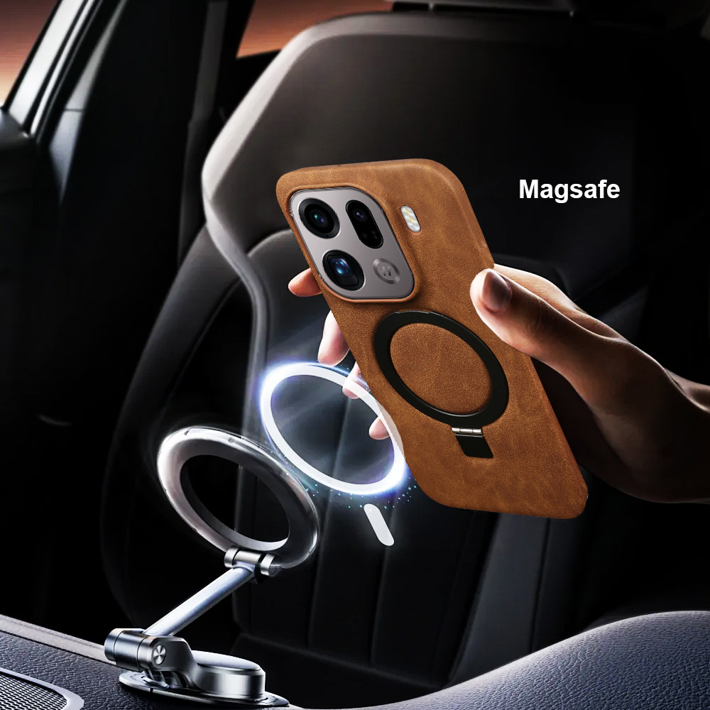 Foldable Magnetic Bracket Ring - Leather X recension och pris