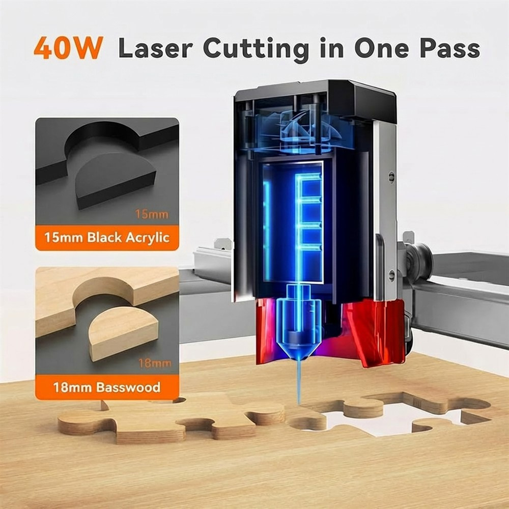 TOOCAA L2 40W AI Desktop Laser - Leatherwork Classes recension och pris