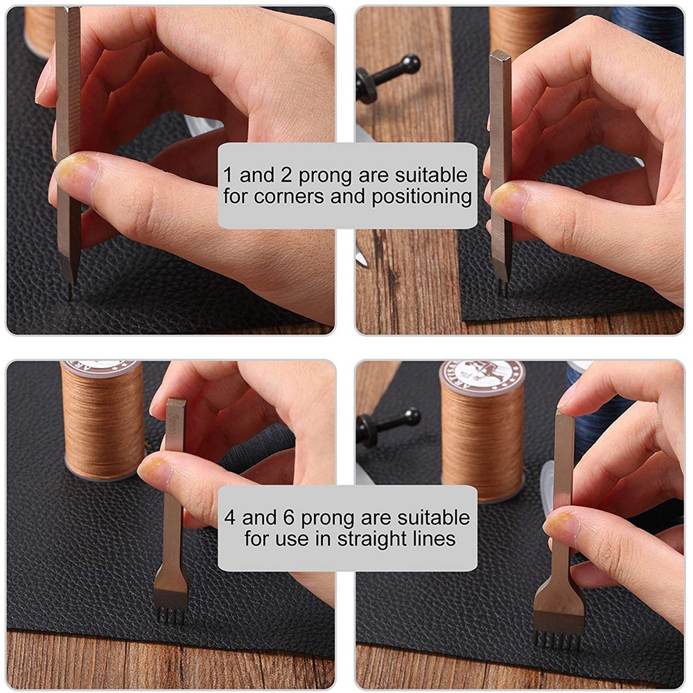 Leather Chisel Set, Prong Diam - Wing Divider Stitch recension och pris