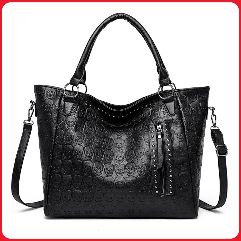 Punk Skull Crossbody Bag PU Le - Leatherwork Workshop recension och pris