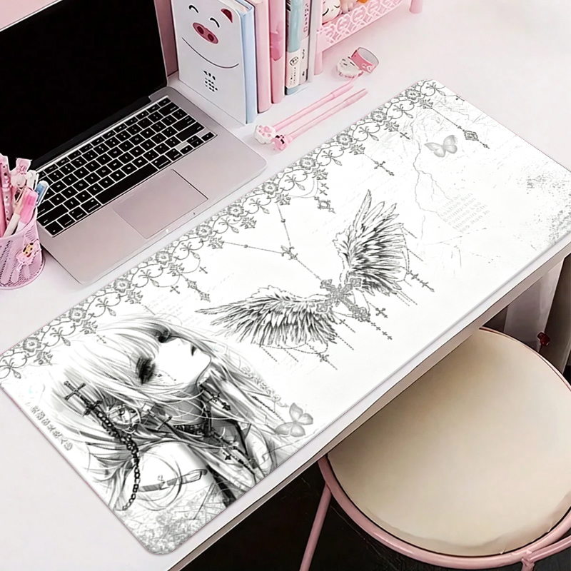 Leather Mousepad Black White A - Leatherwork Table recension och pris