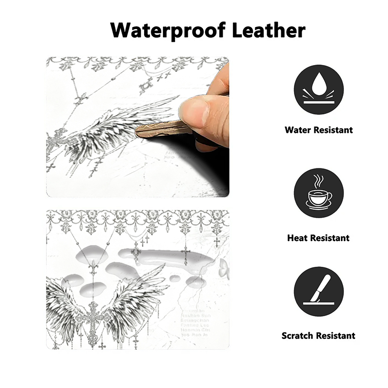 Leather Mousepad Black White A - Leatherwork Table recension och pris
