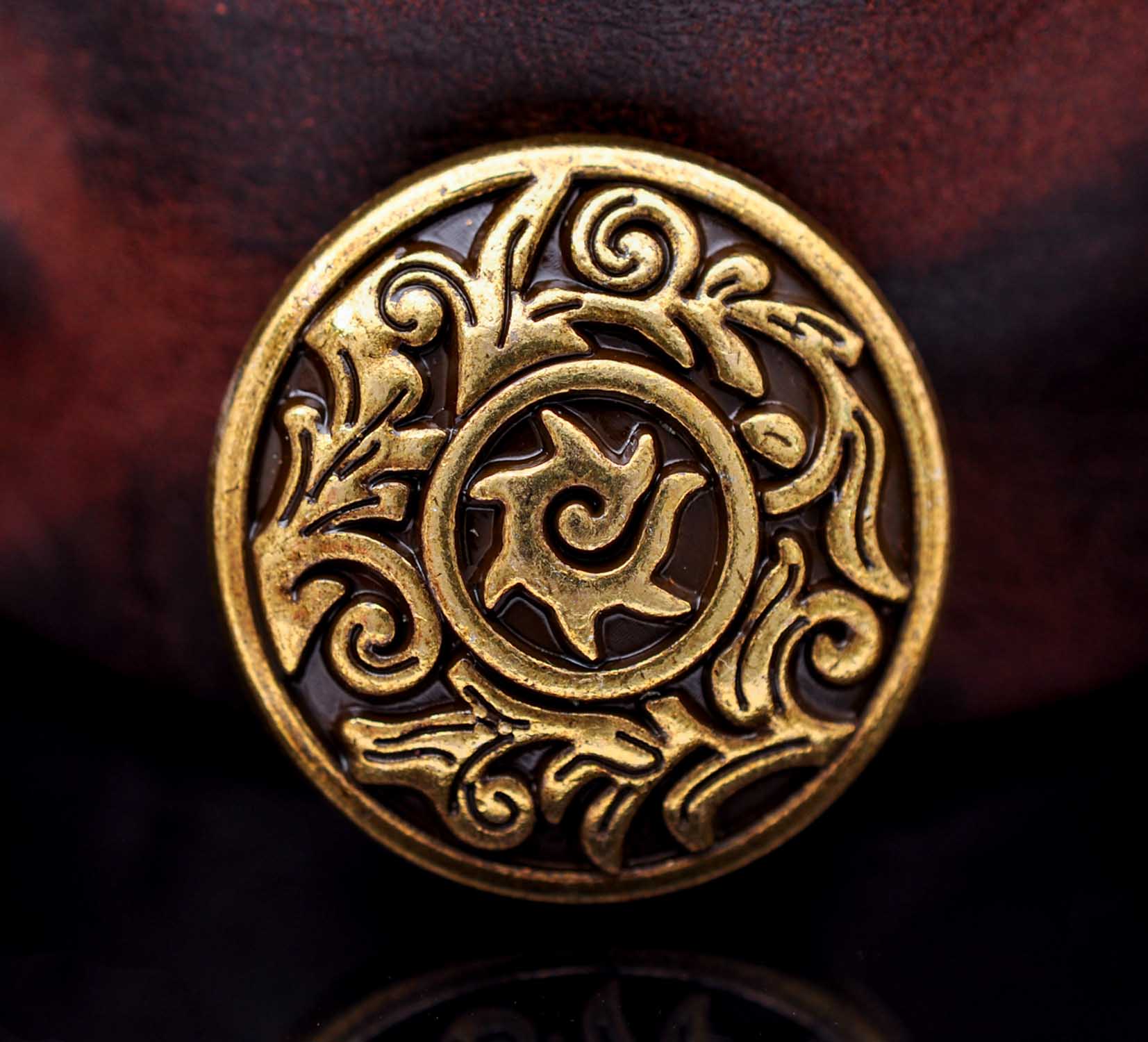 10PC 31*30MM Trabal BRASS SUN  - Leatherwork Flowers recension och pris