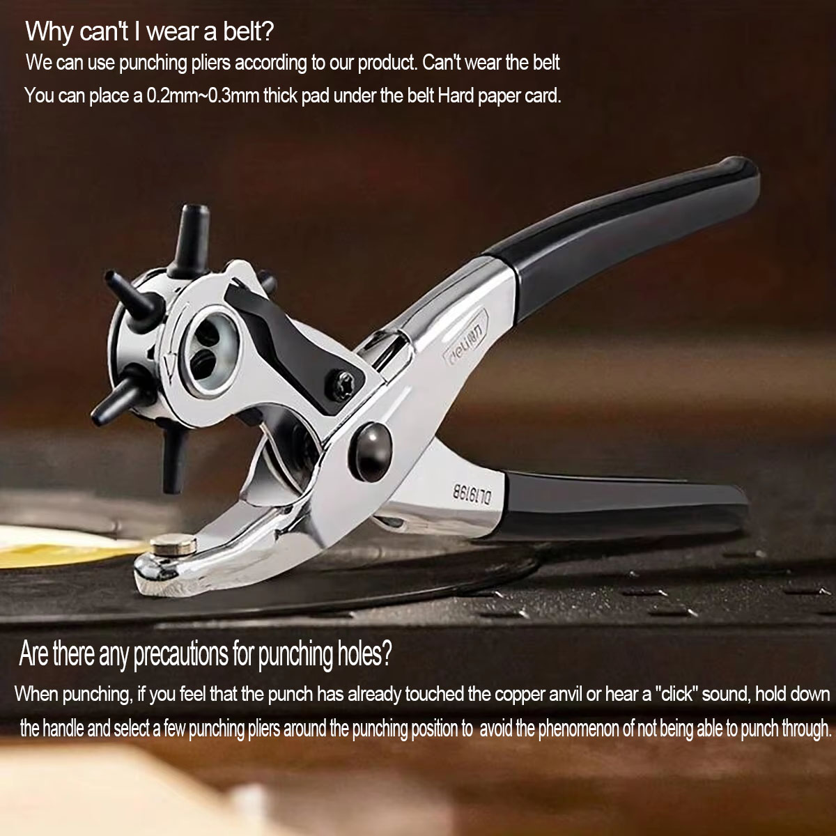 1pc-Belt Punch Pliers Leather  - Leather Punch Revolving recension och pris