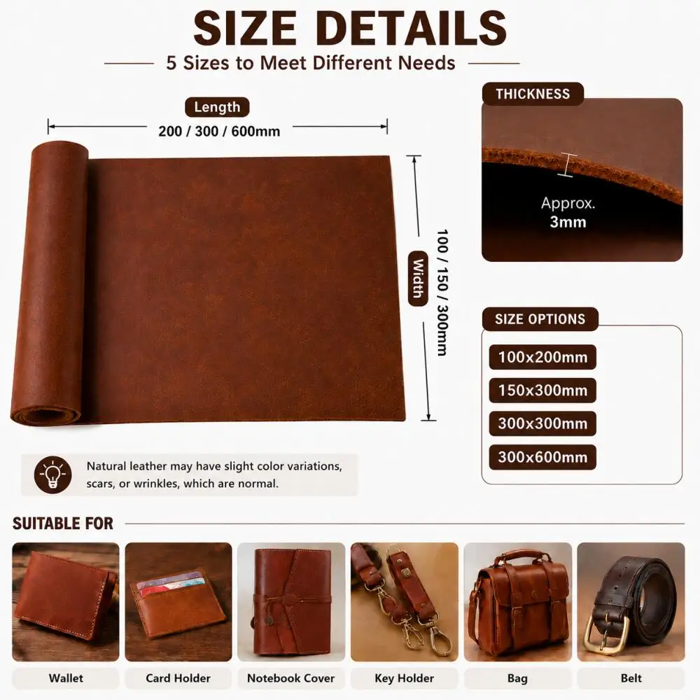 1pc Veg Tan Cowhide Leather Sh - Veg Tan Leather Hide recension och pris
